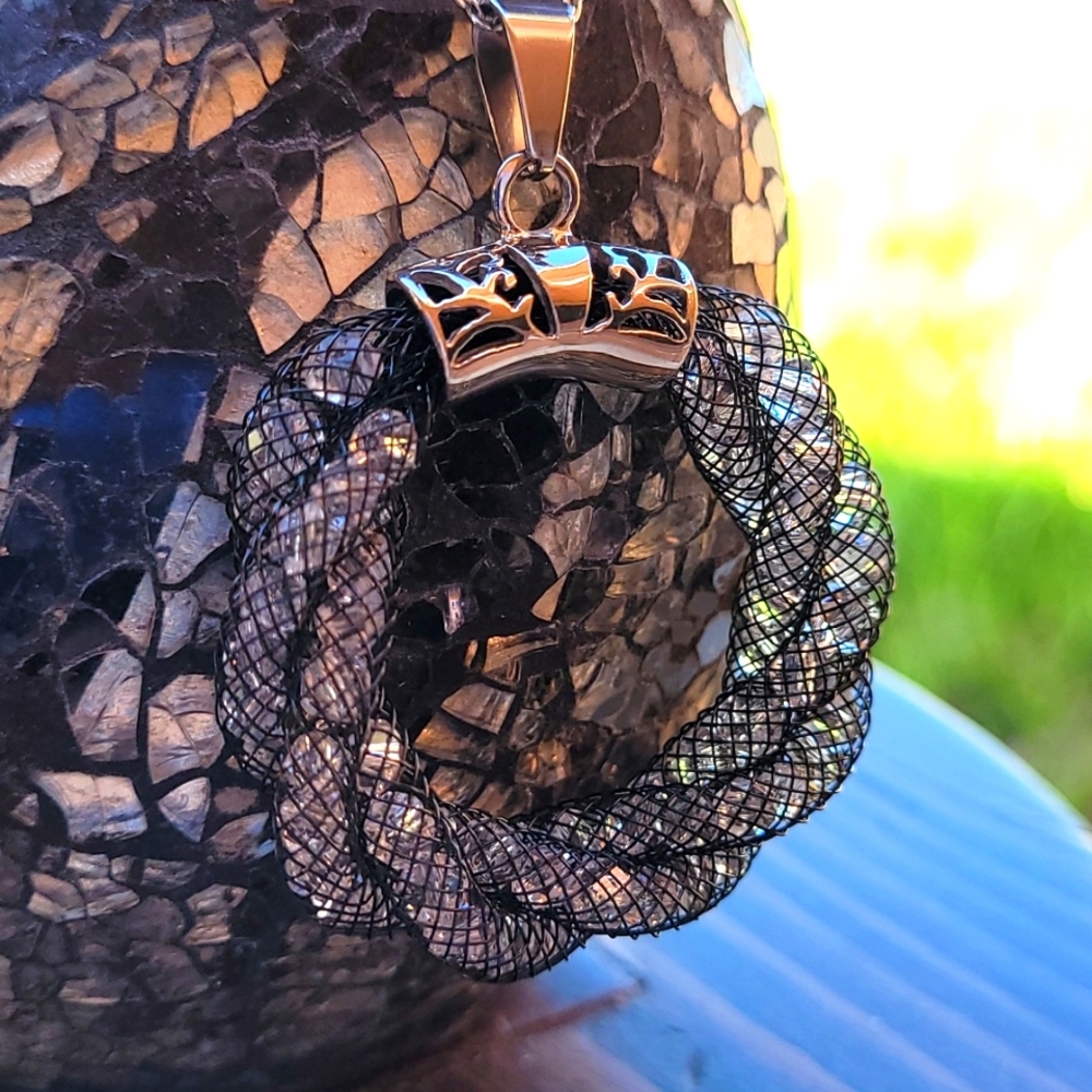 S/S Round Mesh Stainless Steel Necklace